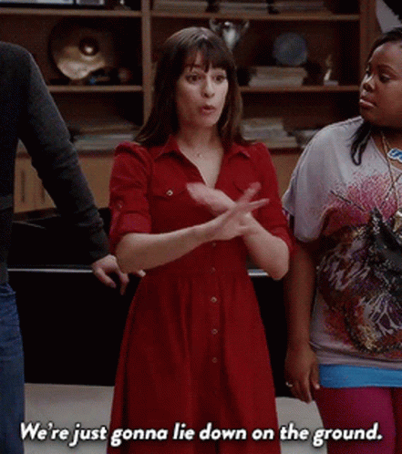 Glee Rachel Berry GIF - Glee Rachel Berry Were Just Gonna Lie Down On The Ground GIFs