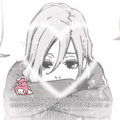 a drawing of a girl with the words " stop si crees que este es tu novio estas equivocado / a "