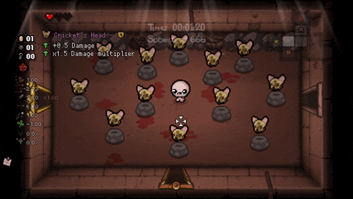 a screenshot of a video game with cricket 's head on the top left