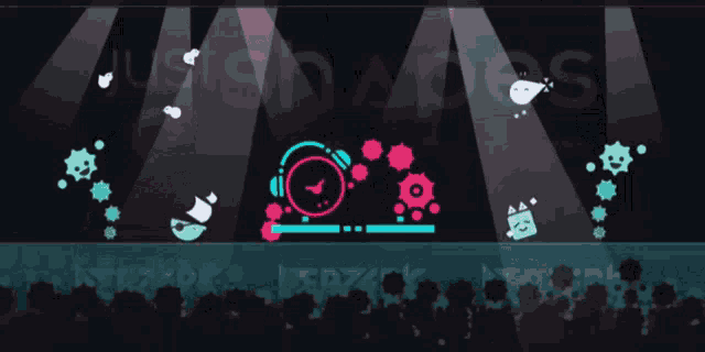 a video game called just shapes is being played on a screen