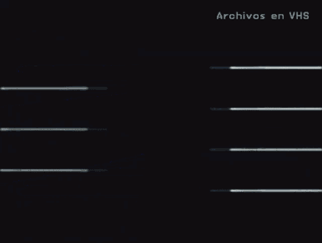 a black background with blue lines and the words archivos en vhs at the top