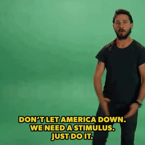 Dont Let America Down We Need A Stimulus GIF - Dont Let America Down We Need A Stimulus Just Do It GIFs