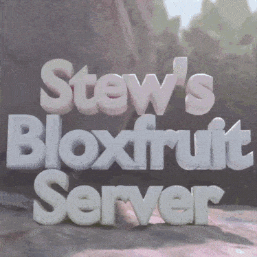 stew 's bloxfruit server is displayed on a rocky surface