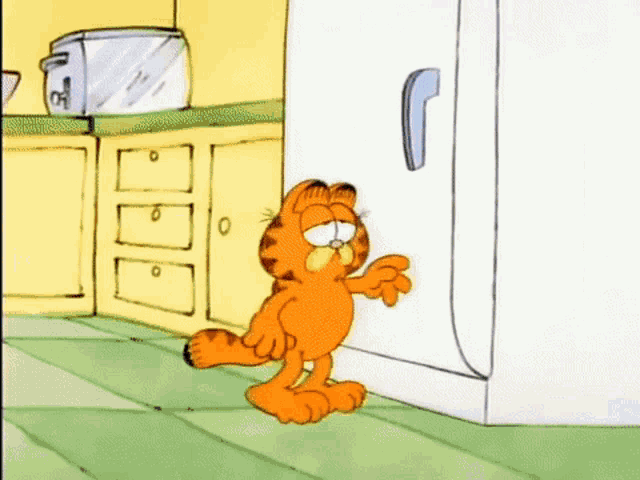 Garfield Garfield And Friends GIF - Garfield Garfield And Friends Fridge GIFs