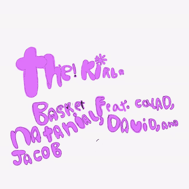a purple sign that says the girl basket feat. squad