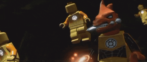 a screenshot of a lego video game shows a character saying " give me your clothes "
