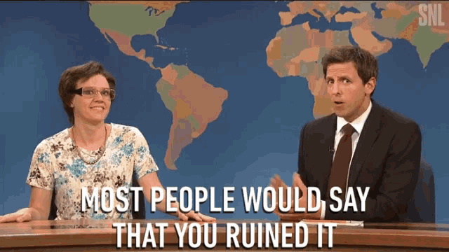 a man and a woman on a snl show