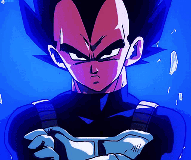 a close up of a cartoon character 's face with a blue background