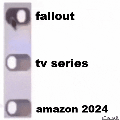 a meme about fallout , tv series , and amazon 2024