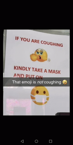 If You Are Coughing Add Mask GIF - If You Are Coughing Add Mask That Emoji Is Not Coughing GIFs