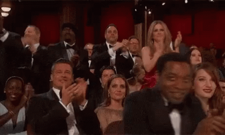 Chiwetel Ejiofor Standing Ovation GIF - Chiwetel Ejiofor Standing Ovation Brad Pitt GIFs