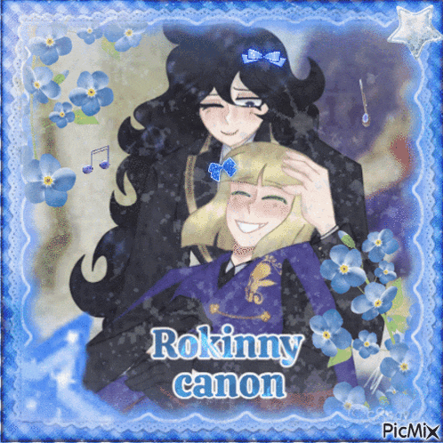 a picture of a boy and girl with rokinny canon written on the bottom