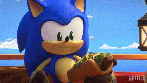 Eat Hotdog Sonic The Hedgehog GIF - Eat Hotdog Sonic The Hedgehog Sonic Prime GIFs