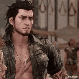 a man with a beard and long hair is wearing a leather shirt and a necklace