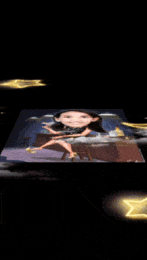 a cartoon of a woman sitting at a bar holding a drink