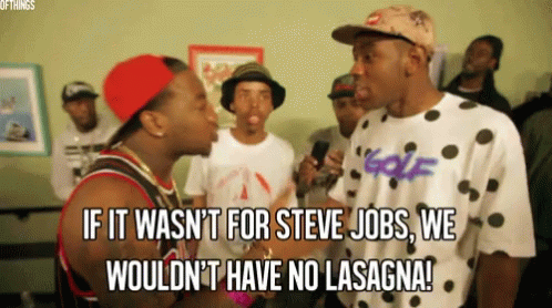 Tyler The Creator If It Wasnt For Steve Jobs GIF - Tyler The Creator If It Wasnt For Steve Jobs We Wouldnt Have Lasagna GIFs