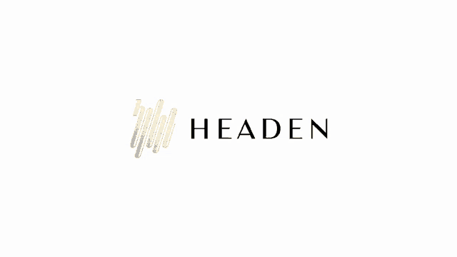 a logo for header with a gold outline