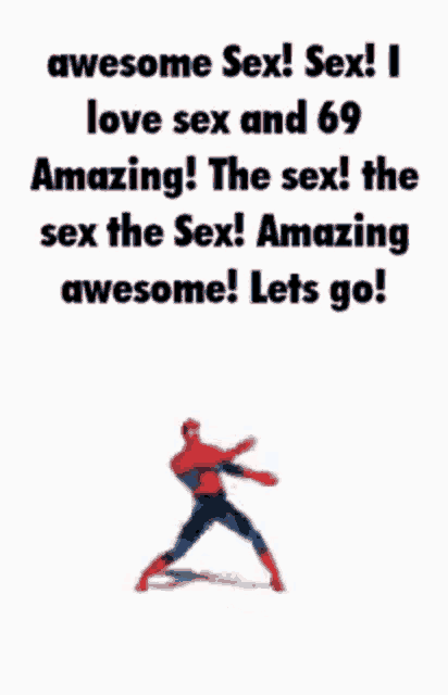 a picture of a spiderman with a quote about sex