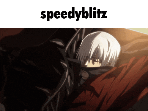 a picture of a person with the word speedyblitz on the bottom