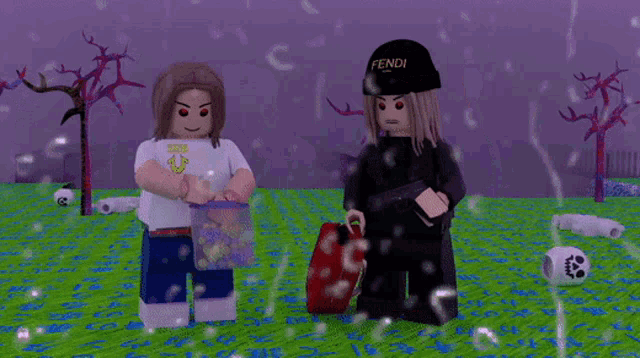 a cartoon character wearing a fendi hat