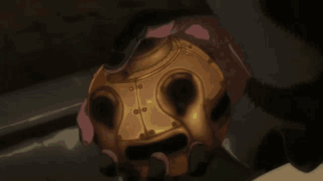 a cartoon character with a green light coming out of its mouth