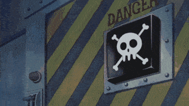 a hand is covering its face in front of a skull and crossbones emblem