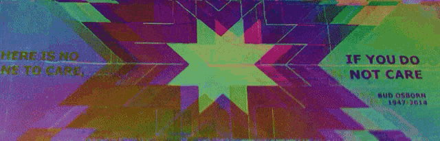 a colorful background with the words " there is no one to care "
