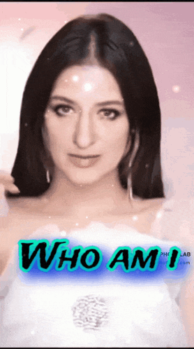 a picture of a woman with the words who am i