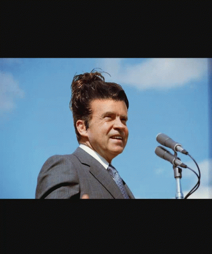 Man Bun Richard Nixon GIF - Man Bun Richard Nixon GIFs