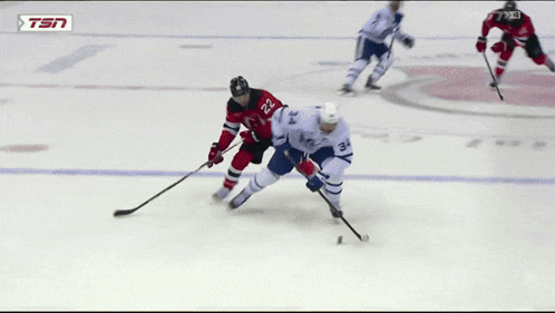 a hockey game is being played on tsn