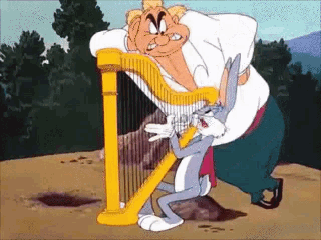 Bugs Bunny Harp GIF - Bugs Bunny Harp Opera GIFs