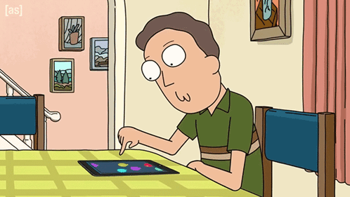 Tapping The Screen Jerry GIF - Tapping The Screen Jerry Rick And Morty GIFs