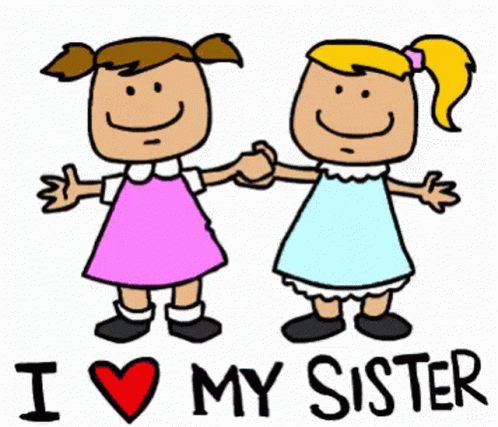 I Love My Sister Sister Love GIF - I Love My Sister Sister Love Holding Hands GIFs
