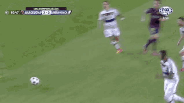 a soccer game is being broadcast on fox 2