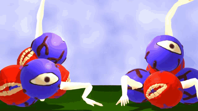 a bunch of balls with one that has the letter s on it
