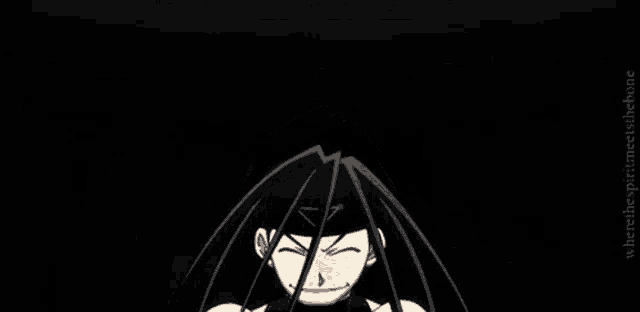 a black background with a cartoon character and the words togetherspiritmeetsthebone at the bottom