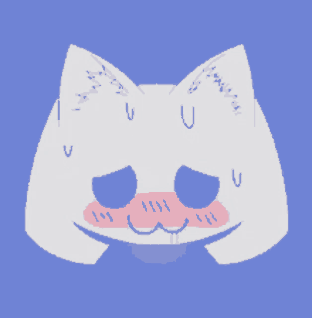 a drawing of a cat 's face with a purple background