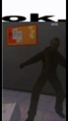 a silhouette of a person standing in front of an oppo sign