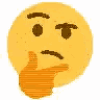 a yellow smiley face with a hand on its chin and a thumbs up .