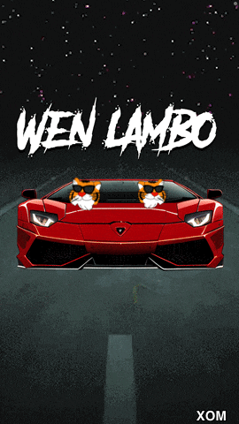 a poster of a red lamborghini with the words wen lambo
