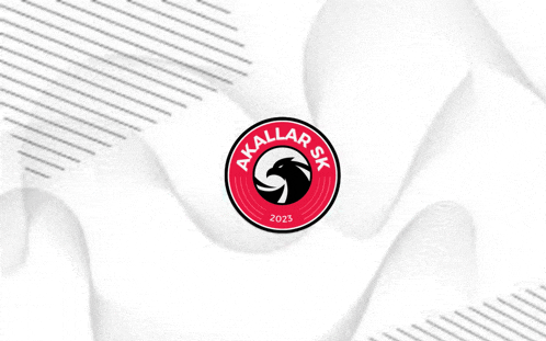 a logo for akallar sk with a black eagle in the center