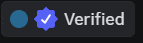 a verified button with a blue check mark on it