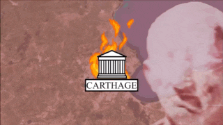 a poster that says carthago dele nda est