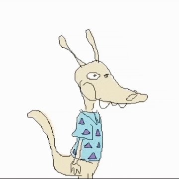 a drawing of a kangaroo wearing shorts with the letter a on them