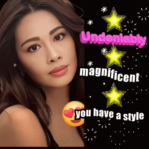 a woman with the words undeniably magnificent you have a style