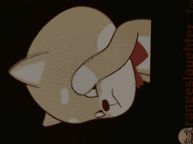 a drawing of a dog covering its face with its hand