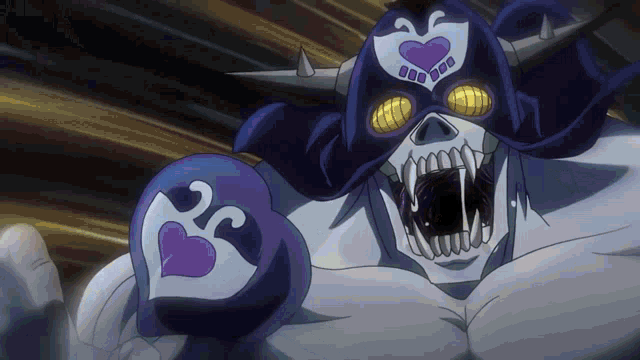 a cartoon drawing of a skull with a heart on it 's face