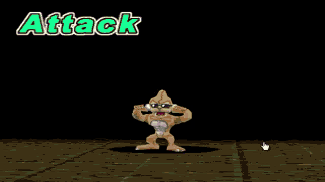 a cartoon character is holding a microphone in a video game .