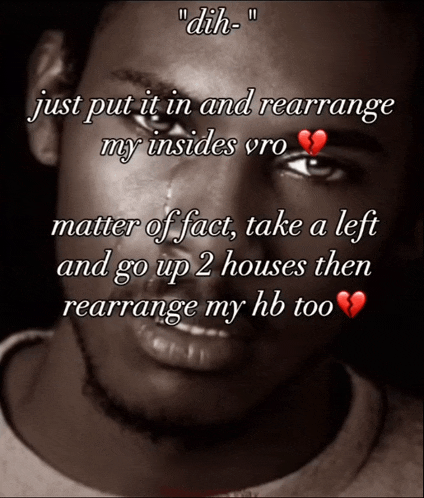 a man with a tear coming out of his eye and a quote that says " dih "