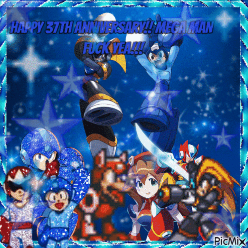a happy 37th anniversary mega man picmix
